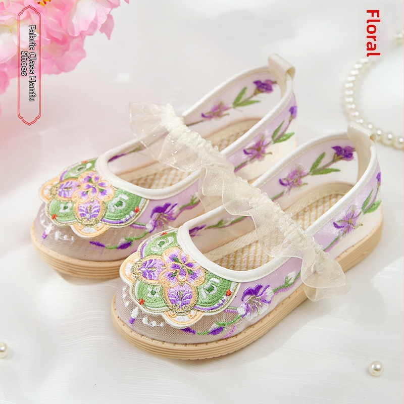 Ljetne platnene cipele s mrežastim gornjim dijelom, cvjetni uzorak, etnički stil, prozračne i lagane