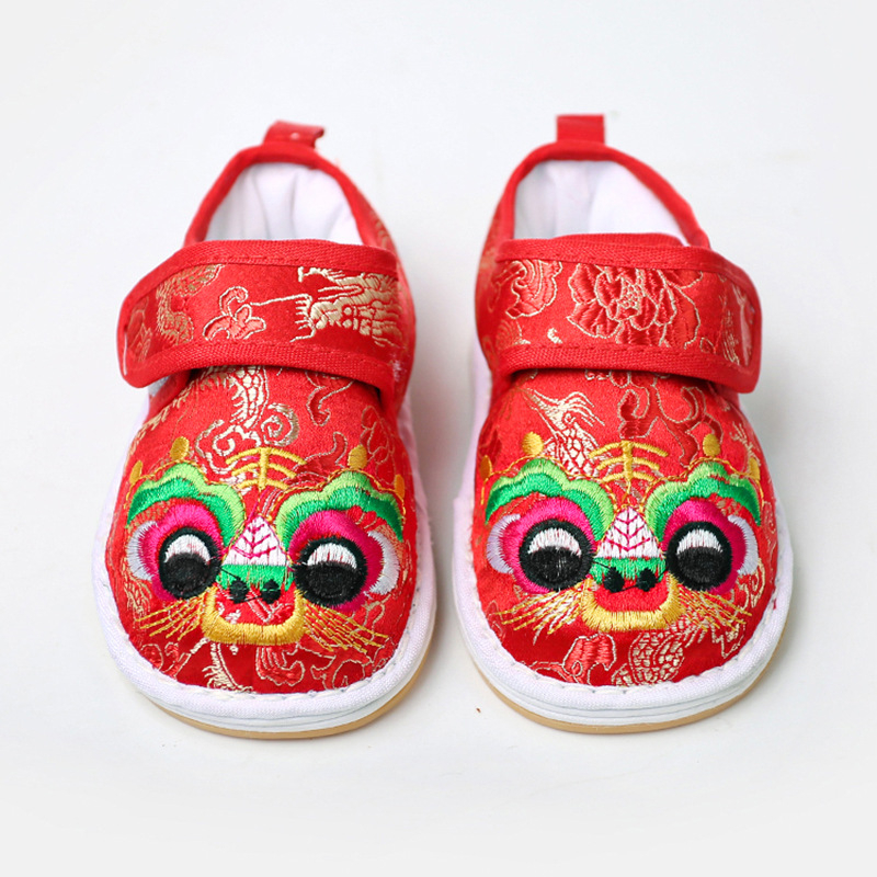 Dječje cipele s tigrovom glavom, Velcro zatvaranje, prozračne, potplat od tkanine i gume, debela potplat