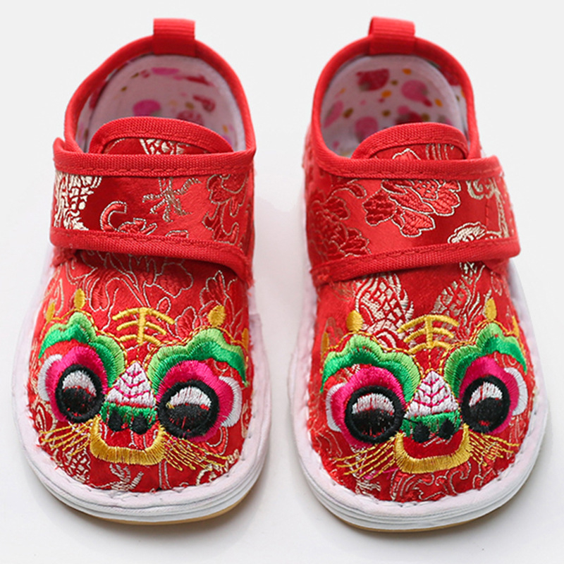 Dječje cipele s tigrovom glavom, Velcro zatvaranje, prozračne, potplat od tkanine i gume, debela potplat