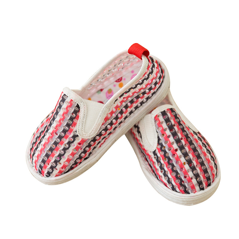 Dječje platnene cipele, gornji dio od platna, zatvaranje s elastikom, prozračne, lagane, protuklizne, ljeto, 1-3 godine