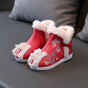 Dječje čizme za djevojčice u etničkom stilu, s Velcro zatvaračem, đon od teleće tetive, za dob 4–12 godina