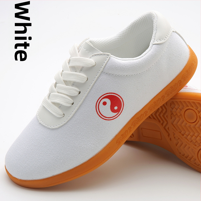 Taijī kurpes – Universālas auduma cīņas mākslas kurpes ar liellopa šļaches zoli, pretslīdēšana, zems augšdaļa, apaļa purngala