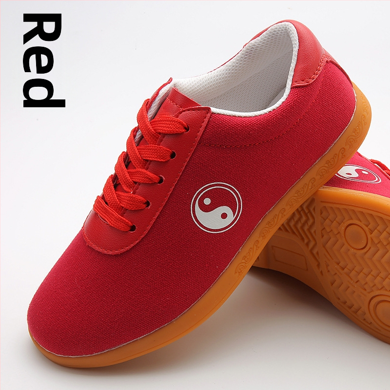 Taijī kurpes – Universālas auduma cīņas mākslas kurpes ar liellopa šļaches zoli, pretslīdēšana, zems augšdaļa, apaļa purngala