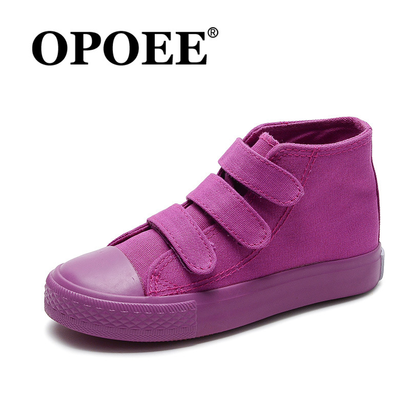 Dječje bijele platnene tenisice s Velcro zatvaračem, visoke, unisex, korejski stil, 2026