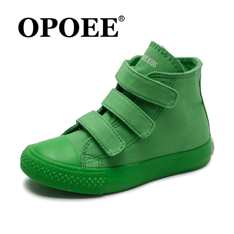 Dječje bijele platnene tenisice s Velcro zatvaračem, visoke, unisex, korejski stil, 2026