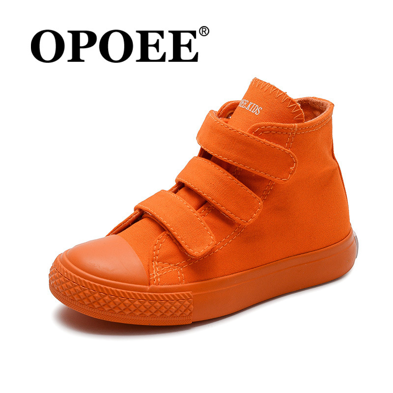 Dječje bijele platnene tenisice s Velcro zatvaračem, visoke, unisex, korejski stil, 2026