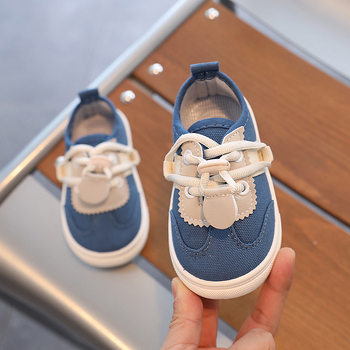 Pantofi din pânză Slip-On pentru copii – Curea elastică, talpă antiderapantă, talie joasă, respirabili