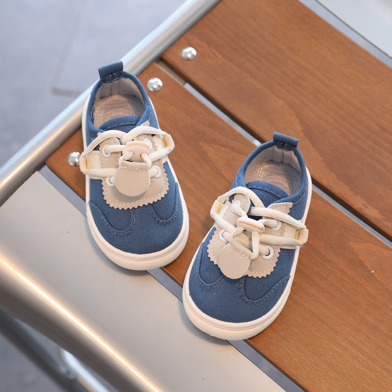 Pantofi din pânză Slip-On pentru copii – Curea elastică, talpă antiderapantă, talie joasă, respirabili