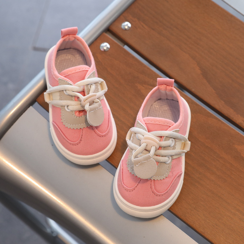 Pantofi din pânză Slip-On pentru copii – Curea elastică, talpă antiderapantă, talie joasă, respirabili