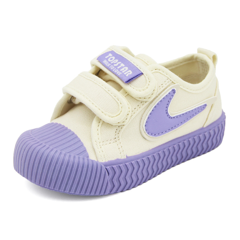 Topstar dječje tenisice od platna s mekom potplatom, unisex, Velcro zatvarač, niski gornji dio, korejski stil (gornji dio: platno; ulošak: PU; potplat: tetiva teletne)