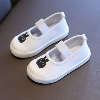 Dječje platnene tenisice - bijele, unisex, za školu i unutarnju uporabu, 4–6 godina