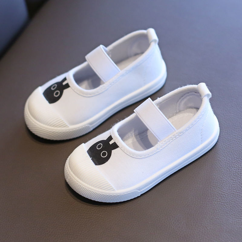 Dječje platnene tenisice - bijele, unisex, za školu i unutarnju uporabu, 4–6 godina