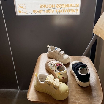 Dječje platnene tenisice s Velcro zatvaračem – niski gornji dio, pamuk gornji dio, TPR potplat, ljetni model