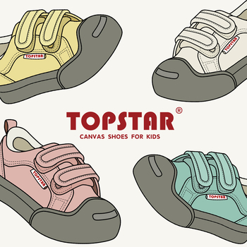 Topstar dječje platnene tenisice u korejskom stilu, niskog profila, PU ulošak, za dob 1–6 godina, proljeće 2024