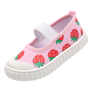 Pantofi de interior pentru grădiniță din pânză, slip-on cu bandă elastică, talpă PVC, respirabili, stil lejer
