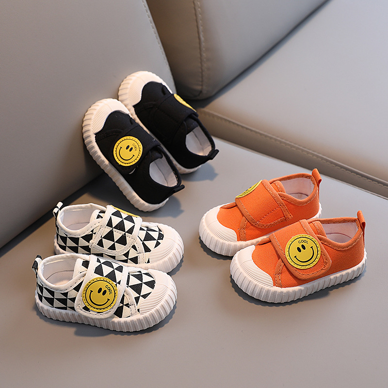 Prozračne platnene dječje tenisice s mekanom potplatom, unisex s Velcro zatvaračem, protivklizne, svakodnevne dječje cipele
