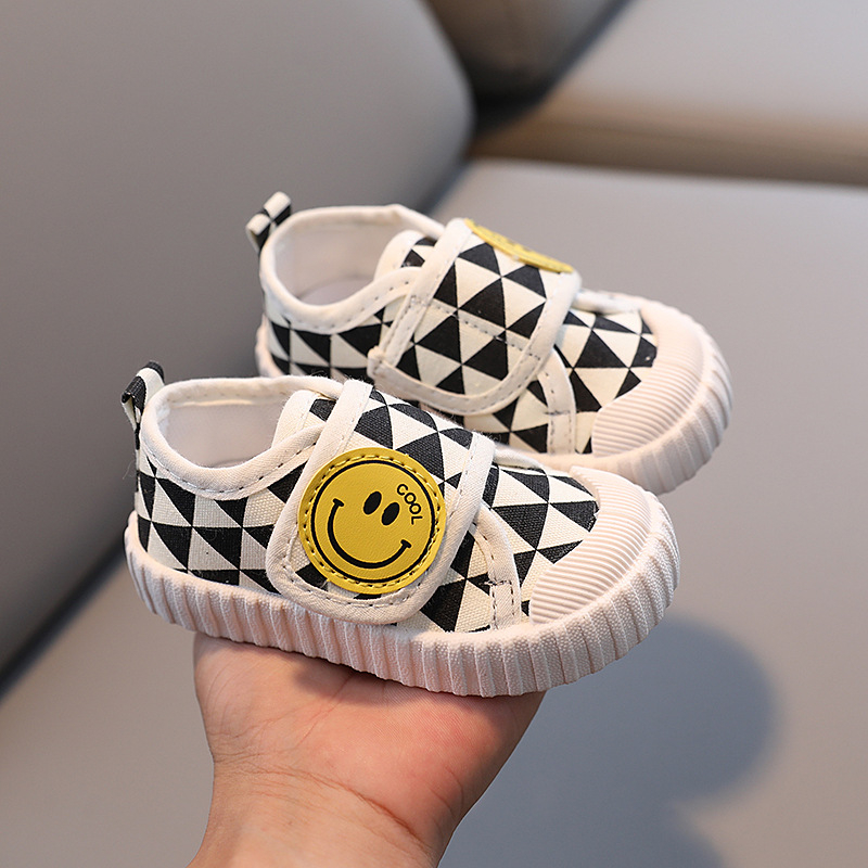 Prozračne platnene dječje tenisice s mekanom potplatom, unisex s Velcro zatvaračem, protivklizne, svakodnevne dječje cipele