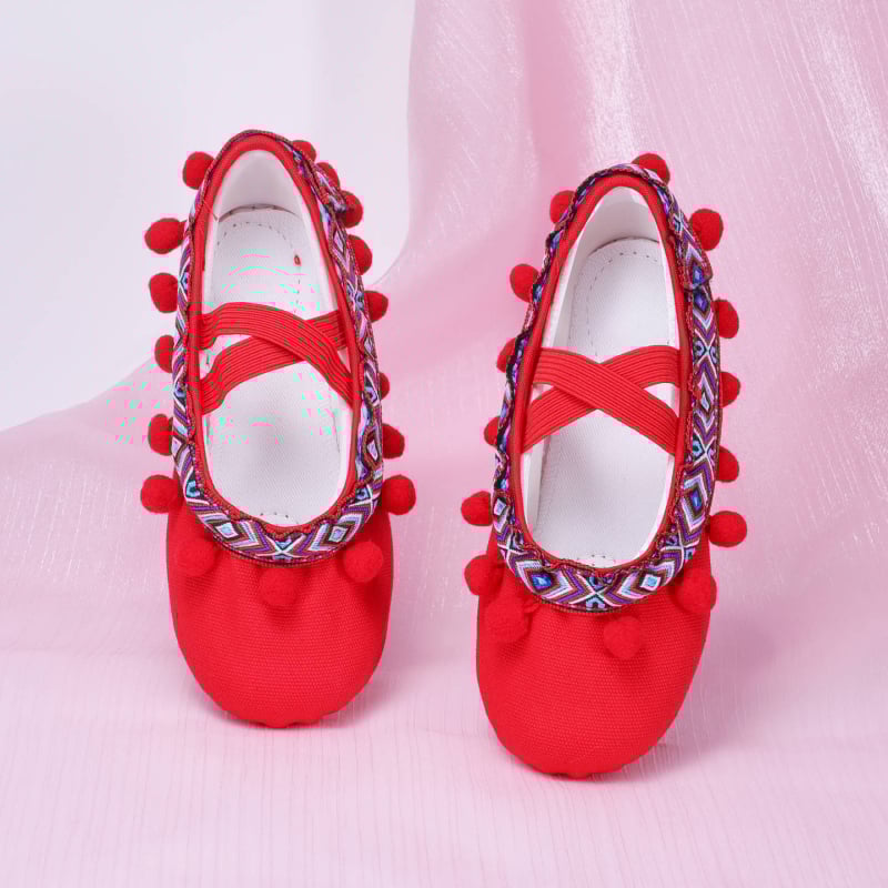 Etničke Dai plesne cipele za djecu, mek potplat, unisex baletni model 8113