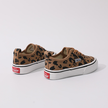 Dječje platnene tenisice, leopard uzor, slip-on s elastičnim pojasom, gumeni potplat, korejski stil
