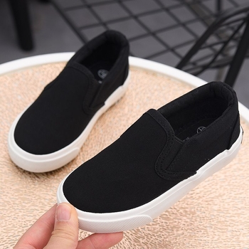 Gyerekeknek készült vászon cipő, slip-on, alacsony profil, rugalmas pánt, gumírozott talp, EVA talpbetét