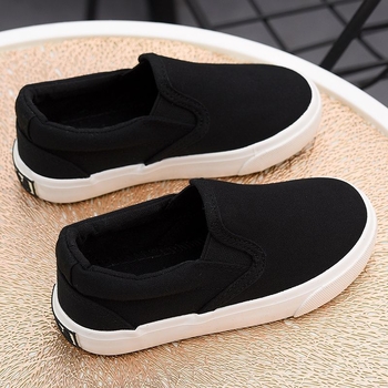 Gyerekeknek készült vászon cipő, slip-on, alacsony profil, rugalmas pánt, gumírozott talp, EVA talpbetét