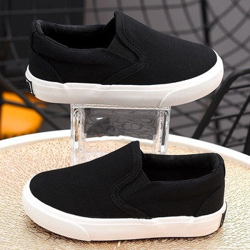 Gyerekeknek készült vászon cipő, slip-on, alacsony profil, rugalmas pánt, gumírozott talp, EVA talpbetét