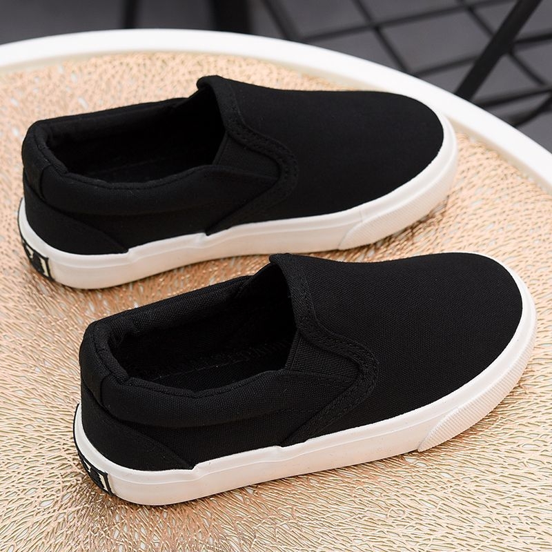 Gyerekeknek készült vászon cipő, slip-on, alacsony profil, rugalmas pánt, gumírozott talp, EVA talpbetét