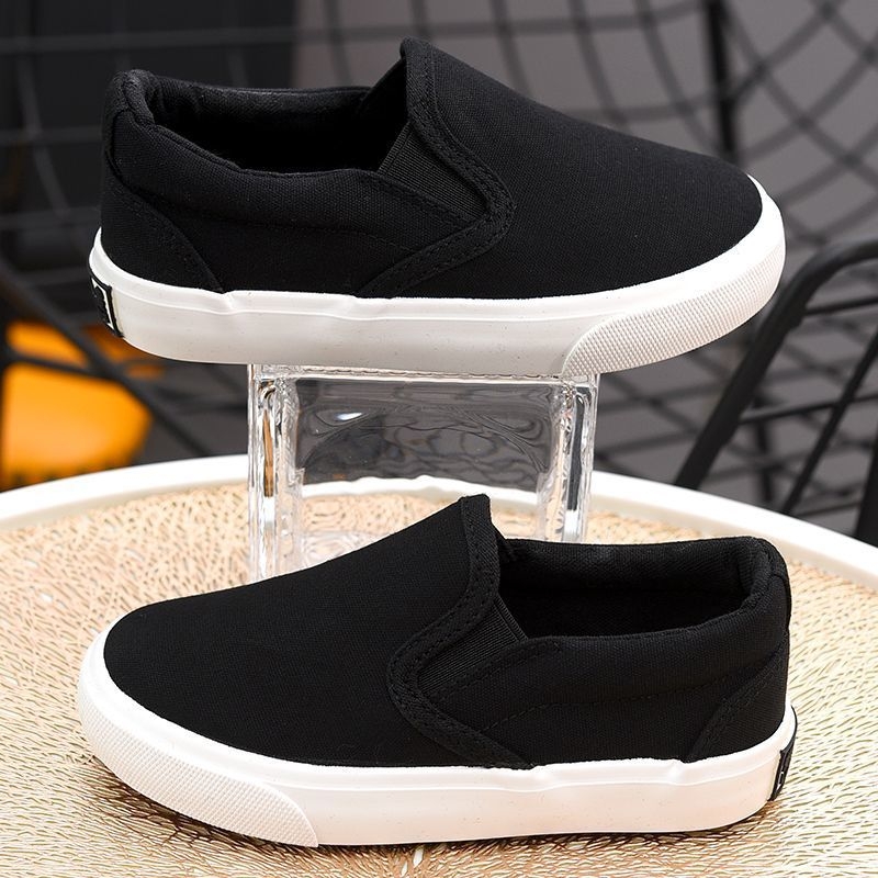 Gyerekeknek készült vászon cipő, slip-on, alacsony profil, rugalmas pánt, gumírozott talp, EVA talpbetét