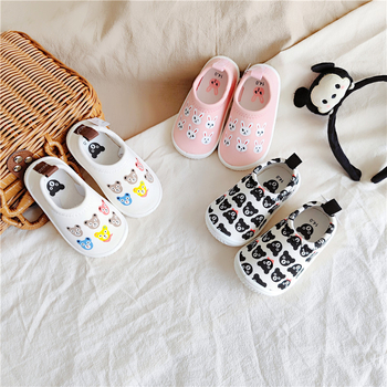 Proljetne patike za bebe s mekom potplatom, platnene, s elastičnim trakama, crtani motiv, unisex