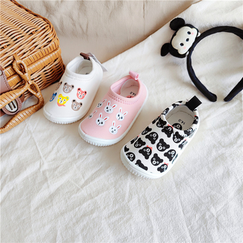 Proljetne patike za bebe s mekom potplatom, platnene, s elastičnim trakama, crtani motiv, unisex