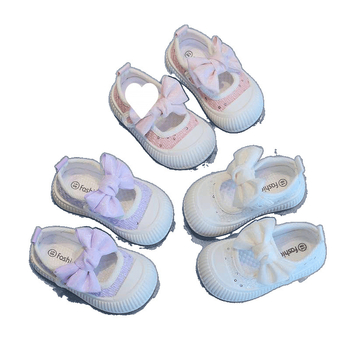 Mini lányoknak szánt totyogó cipő, légáteresztő kendervászon felsőrész, középmagas, TPR talp, 1–3 éves korosztály