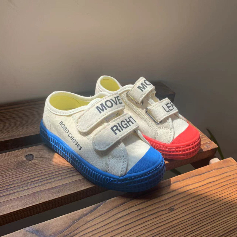 Dječje platnene tenisice s Velcro kopčom, prozračne i protivklizne, za vanjsku upotrebu, casual stil, s niskim i visokim gornjim dijelom, za dječake i djevojčice