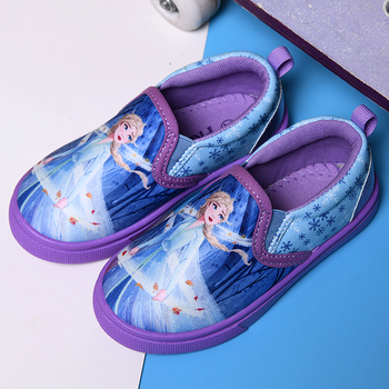 Dječje platnene tenisice slip-on s karikaturnim uzorkom, gornji dio od platna, potplat od kompozita, PU ulošci, pamuk unutrašnjost