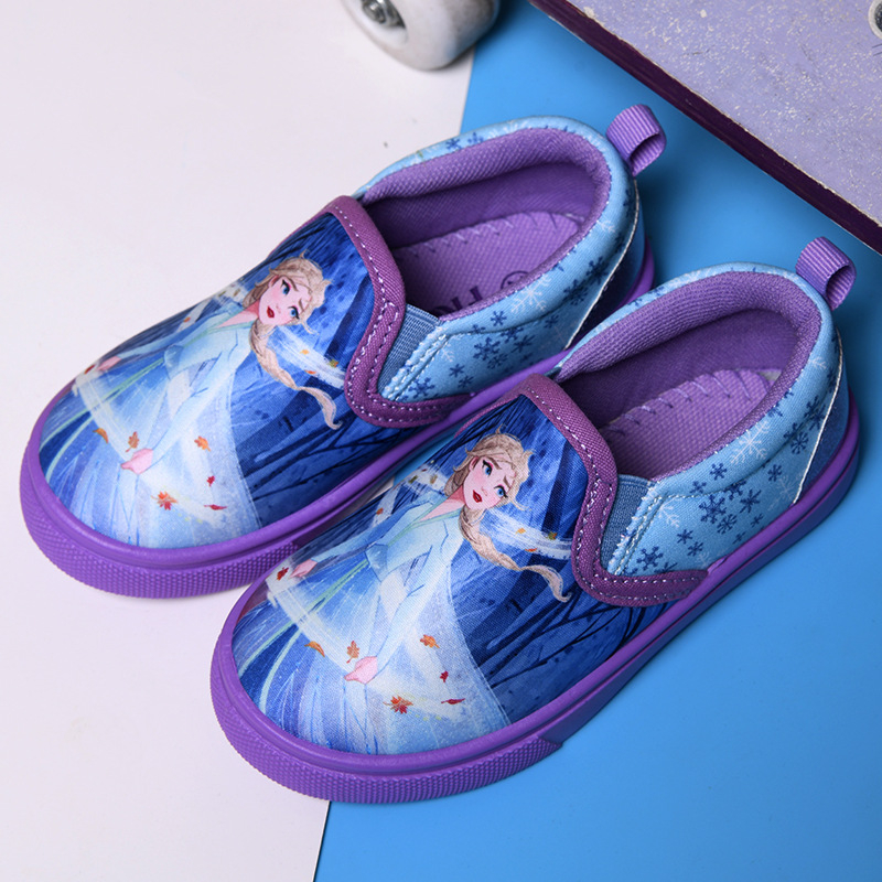 Dječje platnene tenisice slip-on s karikaturnim uzorkom, gornji dio od platna, potplat od kompozita, PU ulošci, pamuk unutrašnjost