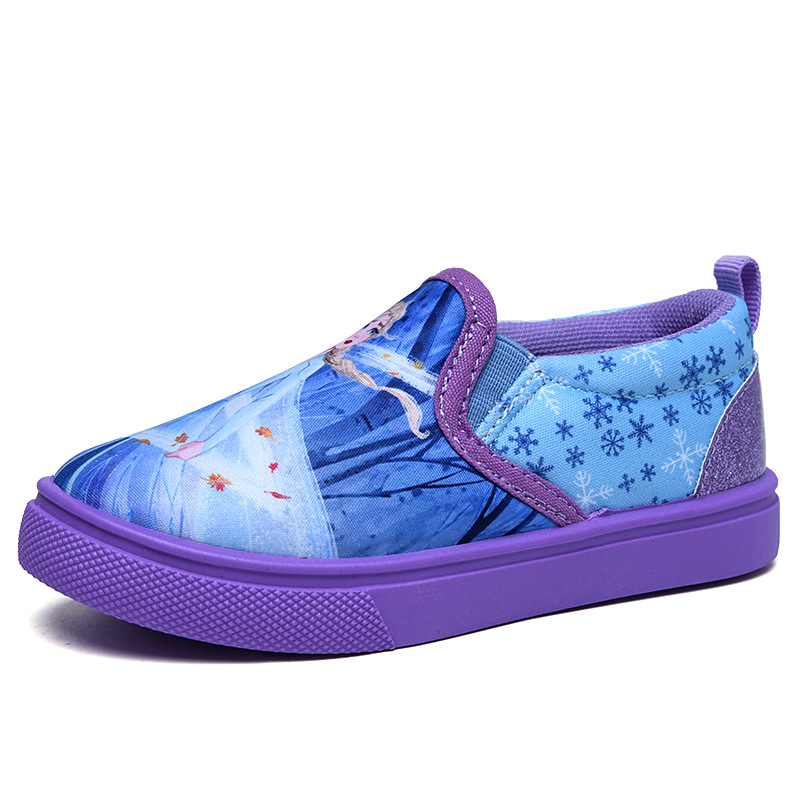 Dječje platnene tenisice slip-on s karikaturnim uzorkom, gornji dio od platna, potplat od kompozita, PU ulošci, pamuk unutrašnjost