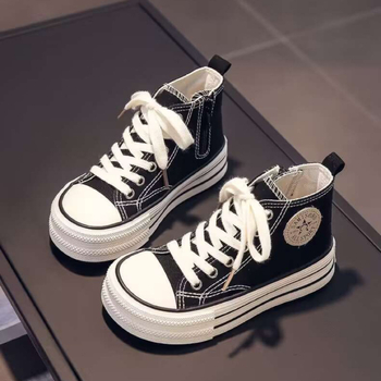 Pantofi sport pentru copii, cu partea superioară din denim, talpă din cauciuc, respirabili, casual