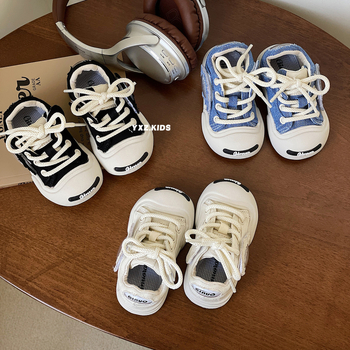 Încălțăminte de pânză unisex pentru copii, închidere Velcro, respirante, talpă joasă, 12–36 de luni