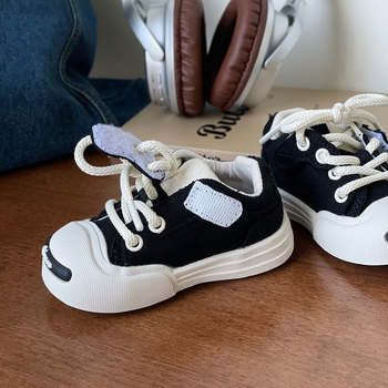 Încălțăminte de pânză unisex pentru copii, închidere Velcro, respirante, talpă joasă, 12–36 de luni