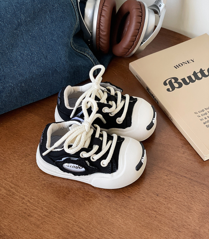 Încălțăminte de pânză unisex pentru copii, închidere Velcro, respirante, talpă joasă, 12–36 de luni