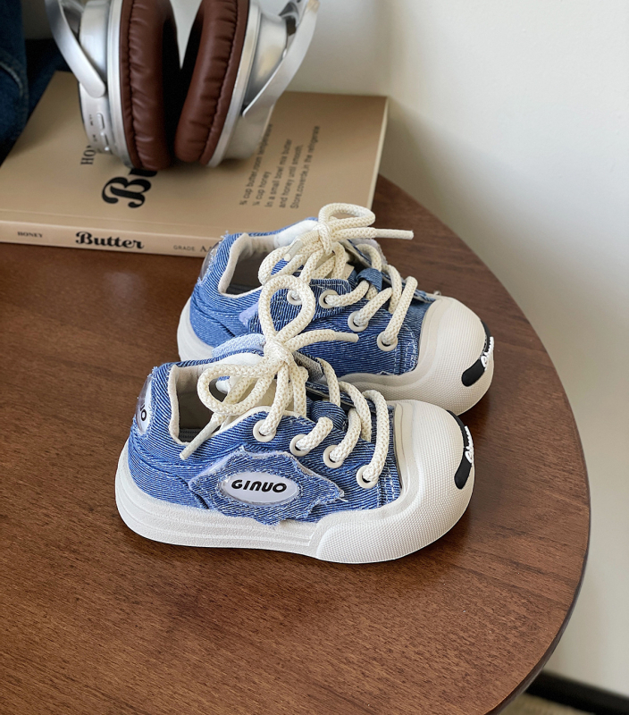 Încălțăminte de pânză unisex pentru copii, închidere Velcro, respirante, talpă joasă, 12–36 de luni