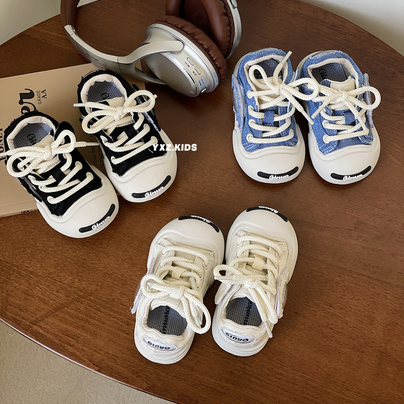 Încălțăminte de pânză unisex pentru copii, închidere Velcro, respirante, talpă joasă, 12–36 de luni