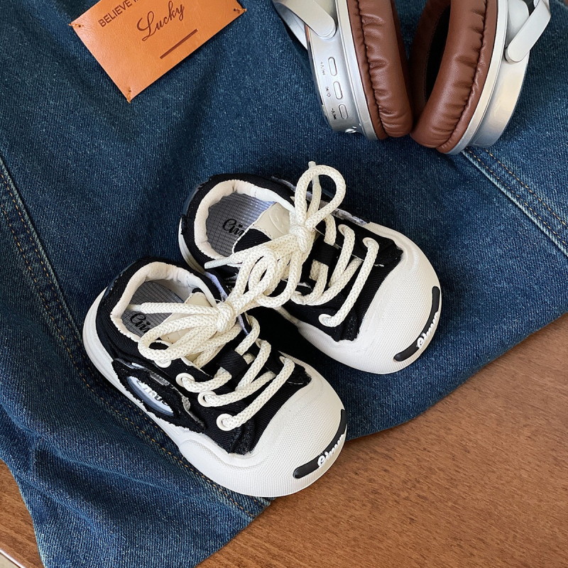 Încălțăminte de pânză unisex pentru copii, închidere Velcro, respirante, talpă joasă, 12–36 de luni