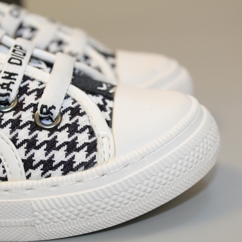 Dječje platnene tenisice za djecu s houndstooth uzorkom, niskog profila, prozračne, gumena potplat