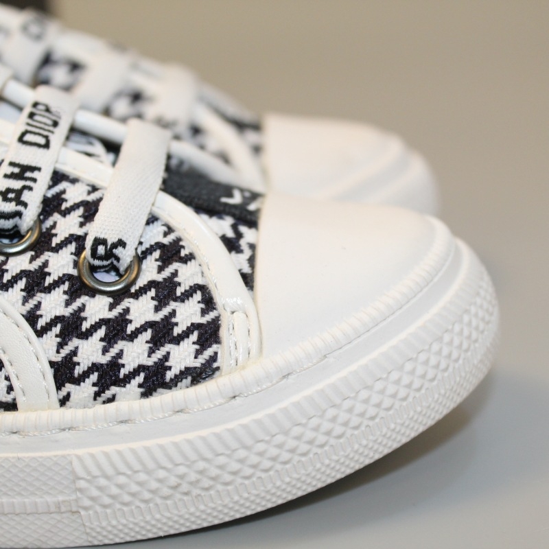 Dječje platnene tenisice za djecu s houndstooth uzorkom, niskog profila, prozračne, gumena potplat