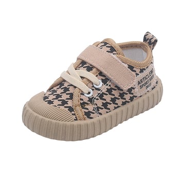 Pantofi sport pentru copii cu Velcro din pânză - unisex, cu înălțime joasă, respirabili, rezistenți la uzură, primăvară-toamnă