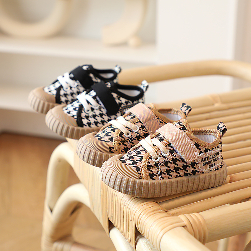 Pantofi sport pentru copii cu Velcro din pânză - unisex, cu înălțime joasă, respirabili, rezistenți la uzură, primăvară-toamnă