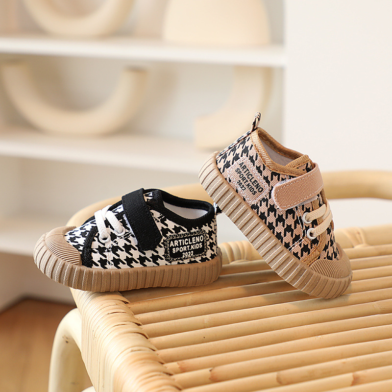 Pantofi sport pentru copii cu Velcro din pânză - unisex, cu înălțime joasă, respirabili, rezistenți la uzură, primăvară-toamnă