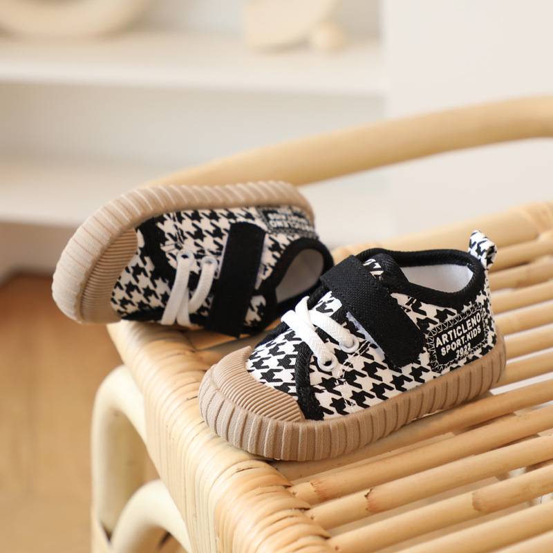 Pantofi sport pentru copii cu Velcro din pânză - unisex, cu înălțime joasă, respirabili, rezistenți la uzură, primăvară-toamnă