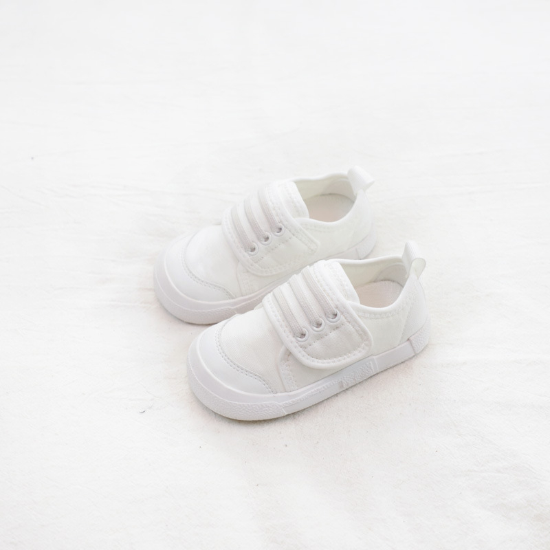 Pantofi pentru copii din pânză cu Velcro - talpă din cauciuc, închidere Velcro, partea superioară din pânză, design cu înălțime joasă