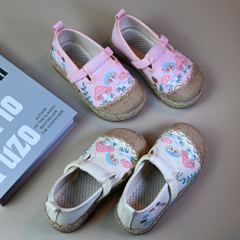 Pantofi Hanfu pentru copii, etnici cu broderie — partea superioară din cânepă, căptușeală PU, talpă din cauciuc